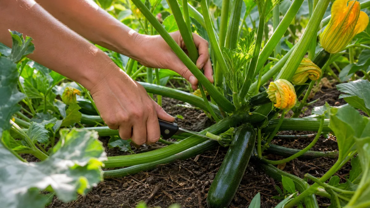 Cette action facile à faire en juillet rend les pieds de courgettes plus forts et deux fois plus productifs