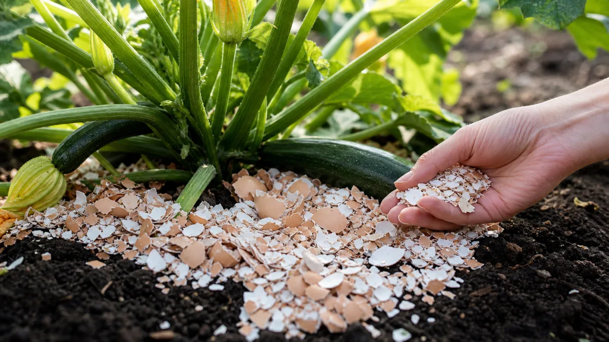 Est-ce utile d'ajouter des coquilles d'œufs broyées autour des courgettes ?