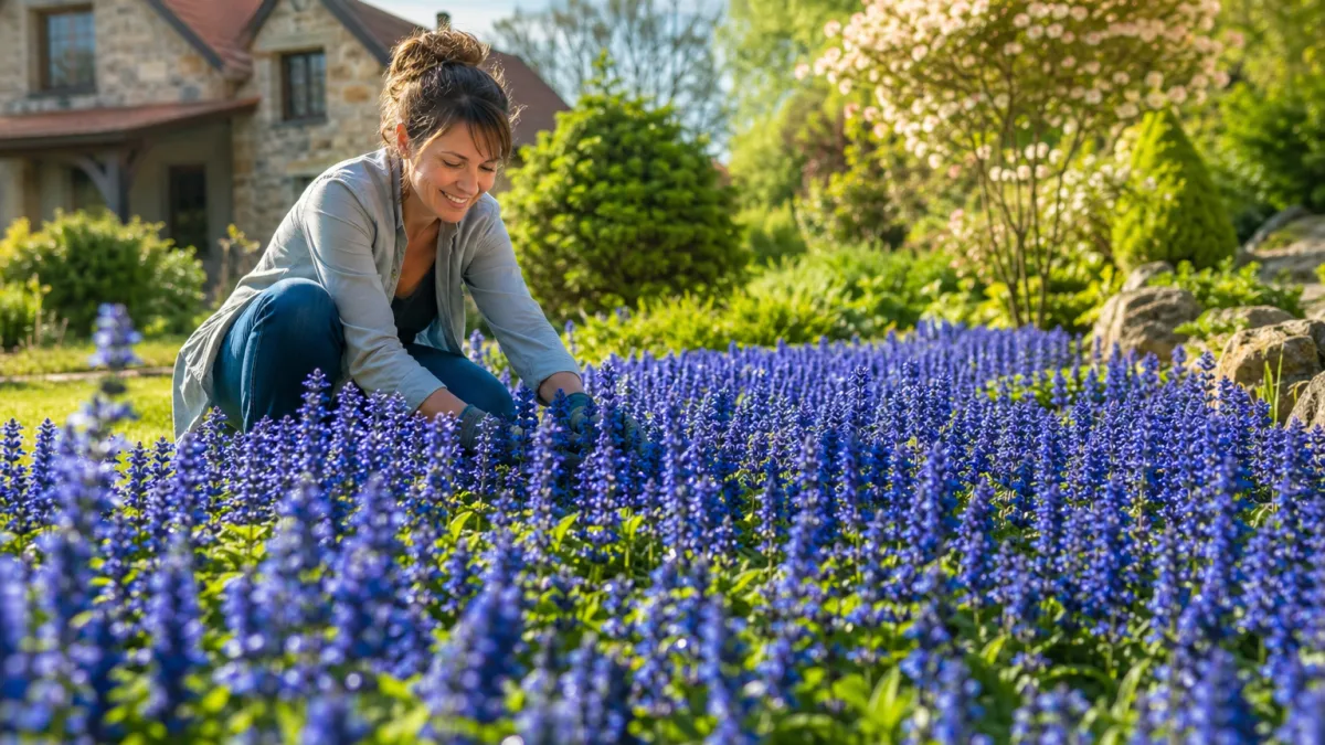 La vivace bleue sacrée « plante du siècle » : un tapis fleuri ce printemps sans entretien