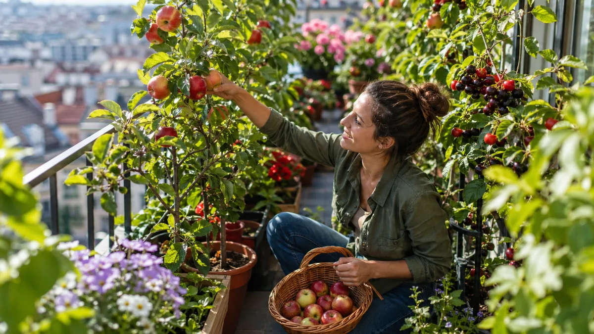 Le fruitier qui donne à foison même sur un balcon étroit