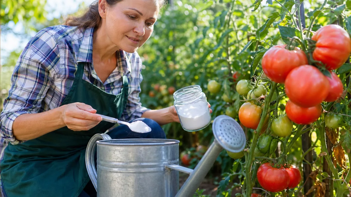 Le produit à doser en 3 cuillères dans l'arrosoir pour obtenir des tomates plus grosses
